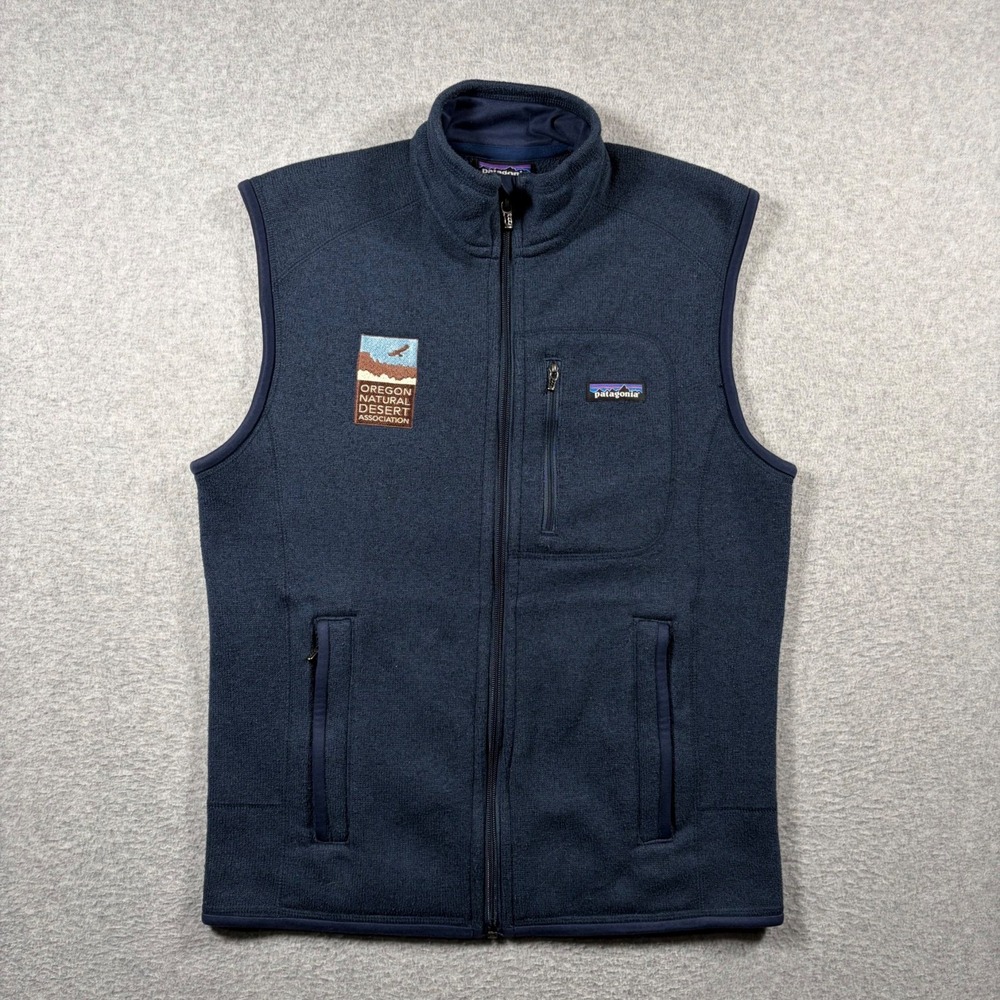 Patagonia Better Sweater Fleece Vest Men's Small Blue Embroidered Outdoors 25880